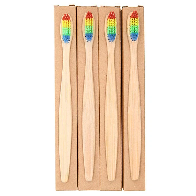 ECOFRIENDLY BAMBOO TOOTHBRUSH Biodegradable Natural Medium Soft ...