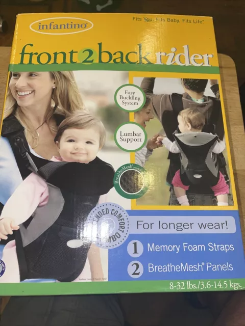 Infantino front 2 back rider baby carrier 8-32 lbs -new