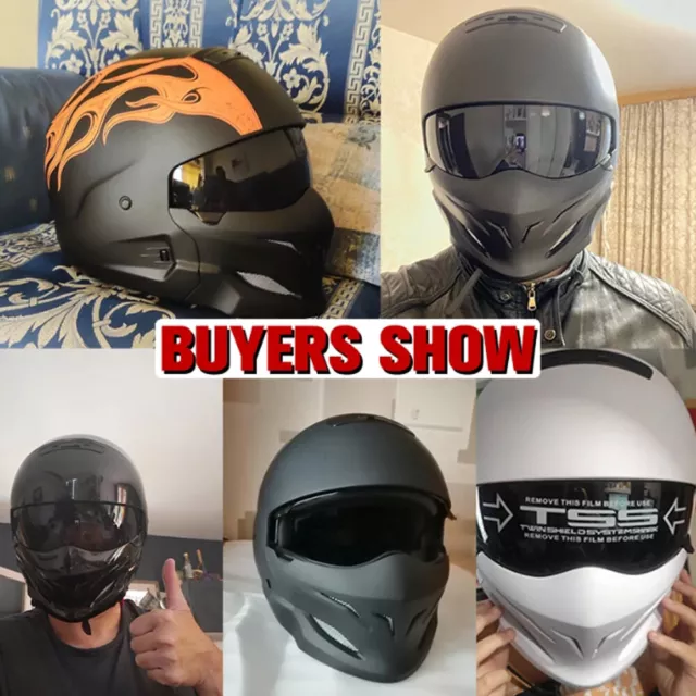 Open Face Full face Helmet Motorcycle Modular for Street Bike Cruiser Scooter A+