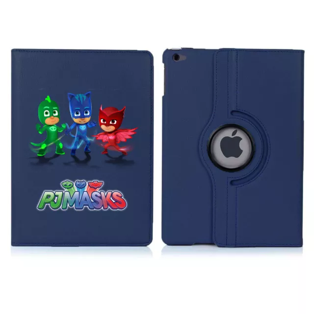 PJ Masks 03 Catboy, Owlette and Gekko Rotating Case Cover Stand For Apple iPad