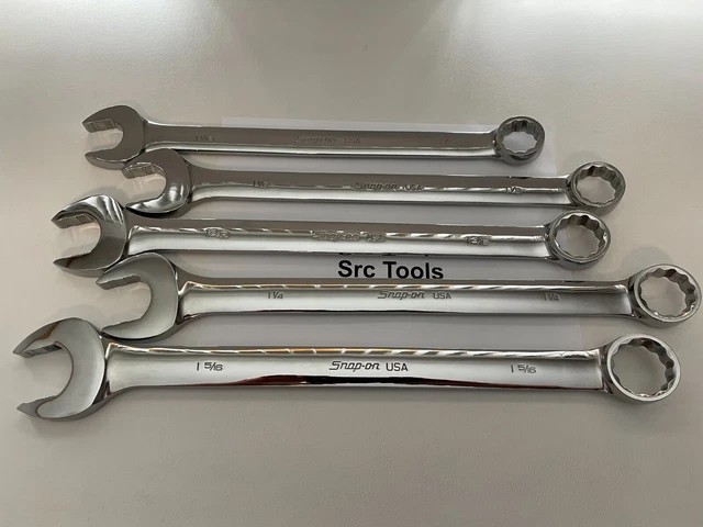 Snap-on Outils USA Neuf 5pc Grand Tailles SAE Flanc Lecteur Combinaison Clé Set