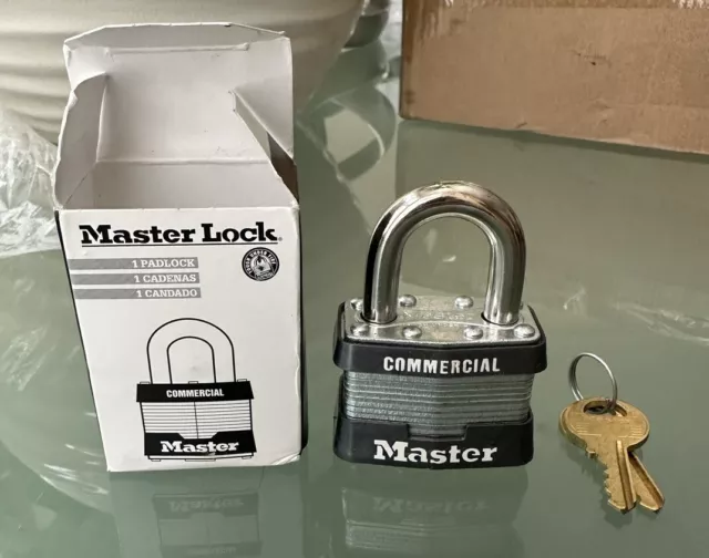 Master Lock 1KA Commercial Padlock 15/16" Comes with 2 Keys - Key: 2376