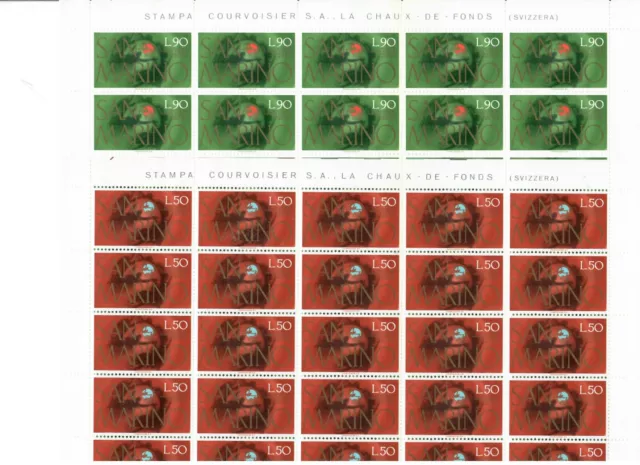 S34699 San Marino 1974 MNH Upu 2v Full Sheet Folded