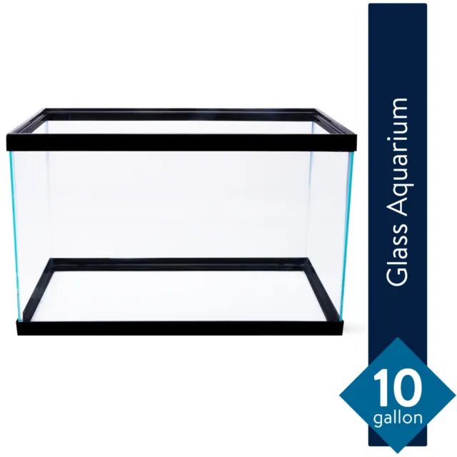 FISH TANK AQUARIUM 10 Gallon Glass Starter Fish Tank or Terrarium