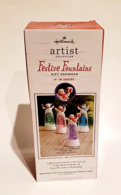 Hallmark 2016 Festive Fountains Gift Snowman #4 NIB Hard To Find!