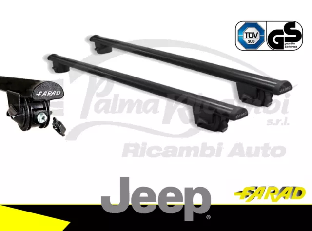 Iron130+Sm03 Barre Portatutto Portapacchi Farad Nere Jeep Renegade 2014>