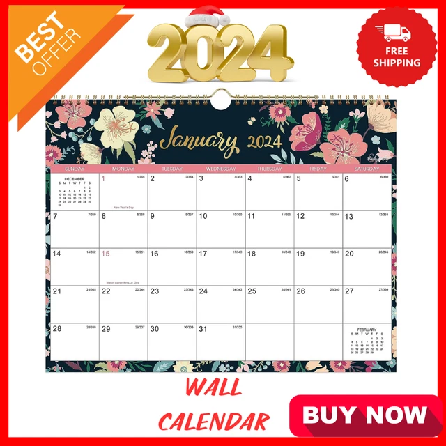 2024 WALL CALENDAR Calendar 2024, Jan. 2024 Dec. 2024, 14.6" x 11.5