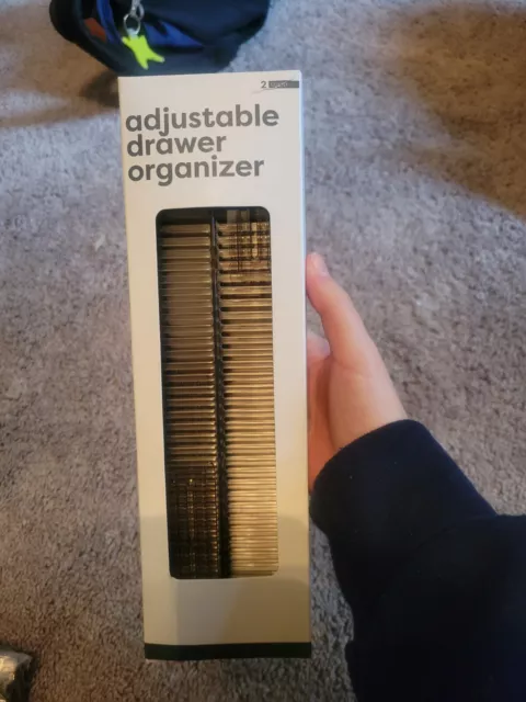 Adjustable Drawer Organizer Acrylic 2 Pack