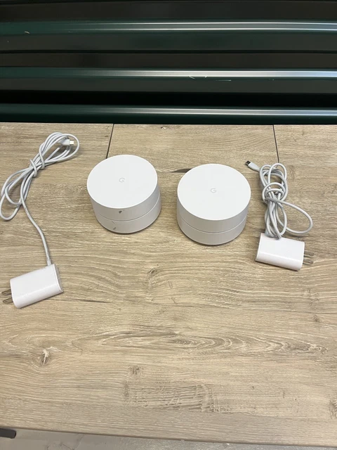 2 Google WiFi Model AC-1304 Mesh Wi-Fi - Router - Extender - Point Works