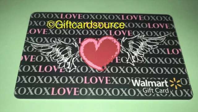 Walmart Love Xoxo Hearts Gift Card Us Collectible No Value New