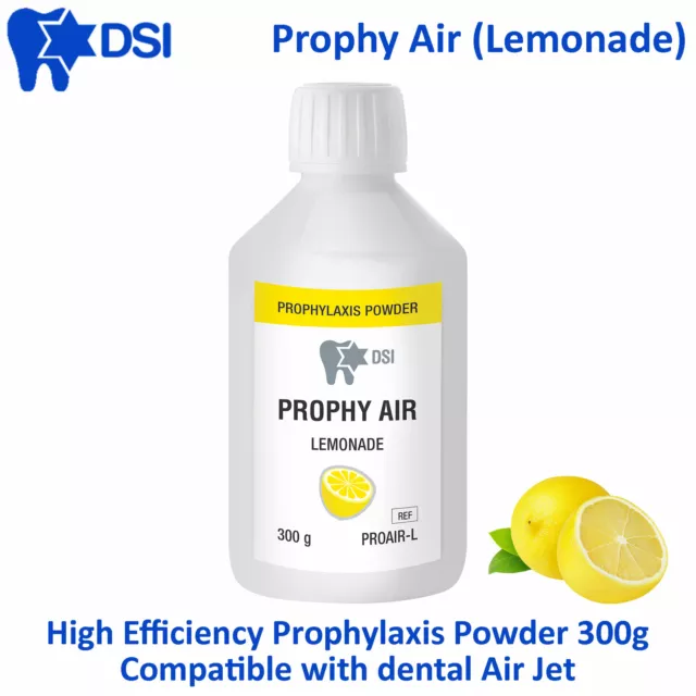 Dental DSI Prophy Air Prophylaxis Powder Teeth Polish Stain Remove Lemonade 300g