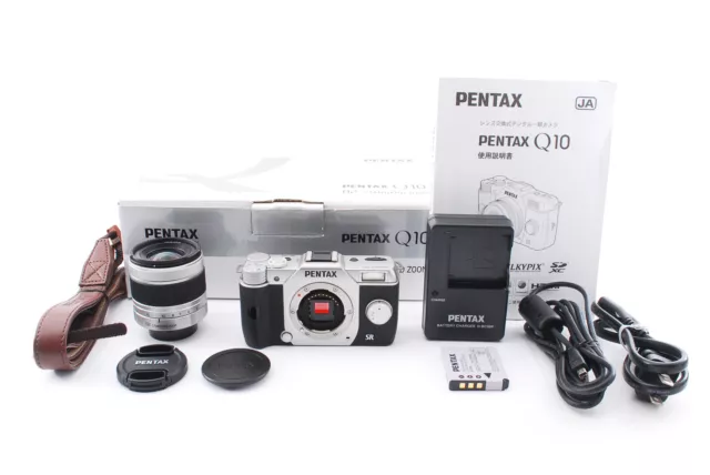 191Shots Pentax Q10 Silver 12.4MP Digital Camera 02 Lens [Near Mint In Box]#1749
