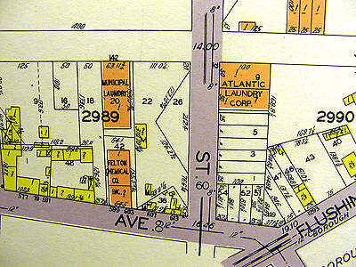 Brooklyn Map 1929 Matted SCHOLES MESEROLE STEWART SENECA PURDY JOHNSON GARDNER 8