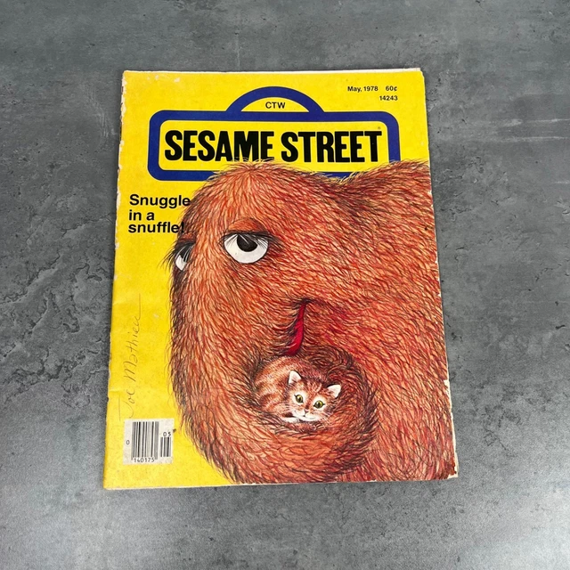 SESAME STREET MAGAZINE May 1978 Snuggle in a Snuffle Joe Mathieu Cover ...