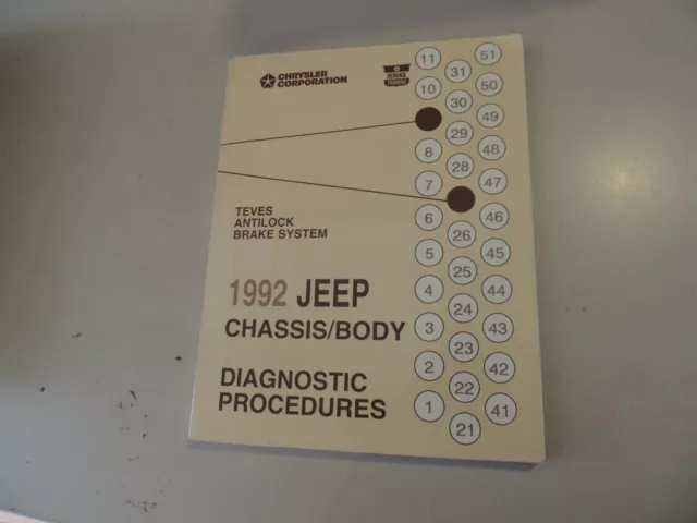 Manual de diagnóstico Diag manual de taller 1992 Jeep Cheokee Grand Cherokee Xj ZJ