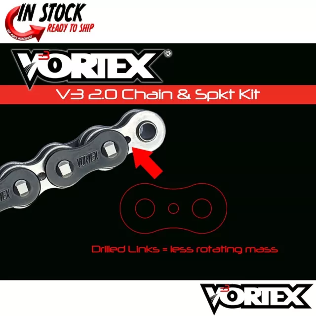 Vortex 520 Chain and Sprocket Kit 16-45 Tooth For Suzuki GSX-R750 04-05 2