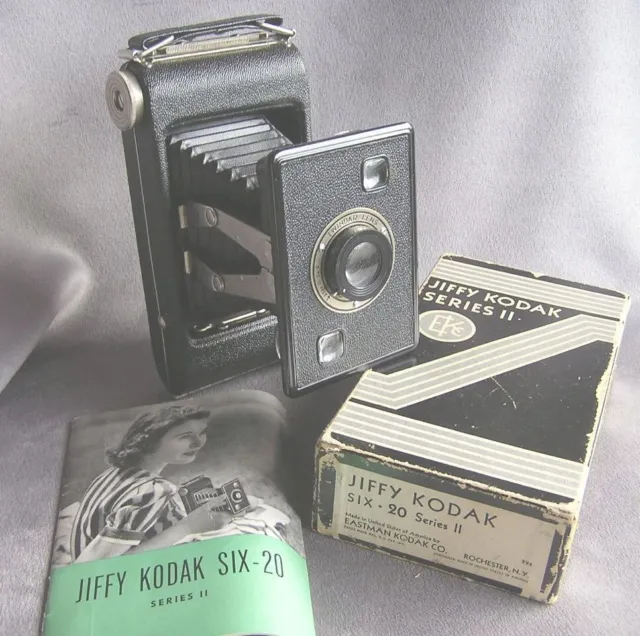 Camara Kodak Jiffy Six 20 Serie II 1940 de colección con caja y folleto ~ único dueño