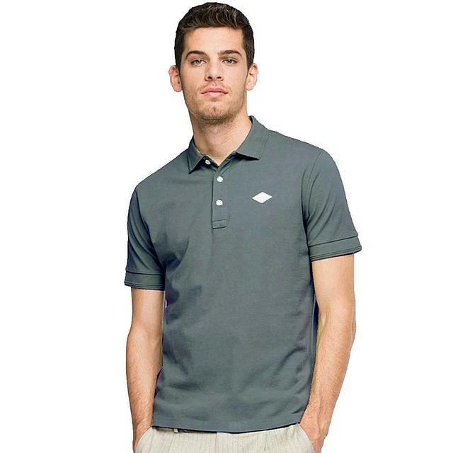 Polo REPLAY da uomo t-shirt con colletto puro cotone piquet bottoni maglia verde