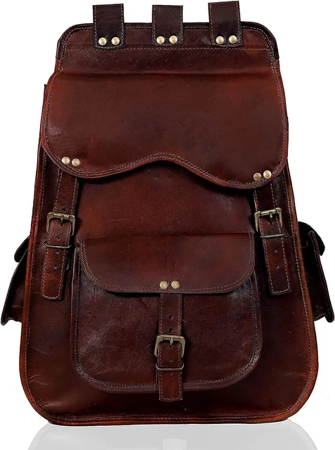 Sac à dos convertible en cuir pour hommes, sac à dos pour ordinateur...