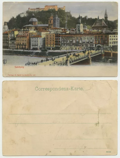 50074 - Salisburgo - litografia - vecchia cartolina