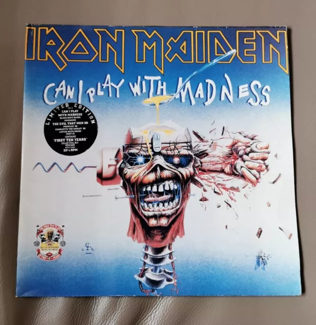 Maxi Lp - Iron Maiden - Can I Play With Madness+The Evil That Men Do - Emi 1980