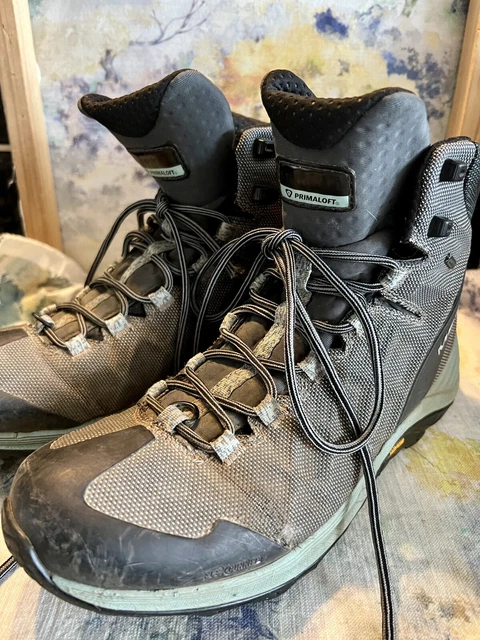 LADIES MERRELL THERMO 6” WALKING BOOTS  SIZE 7.5 Uk 41 EU GREY TURQUOISE J41408