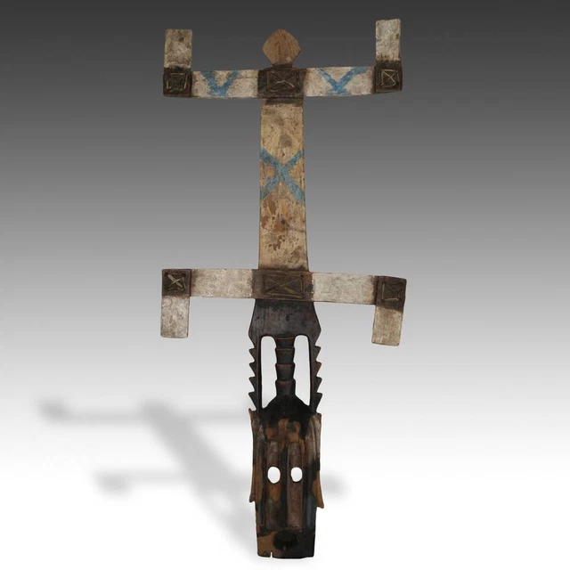 Kanaga Initiation Mask Carved Painted Wood Dogon Mali West Africa 20Th C.