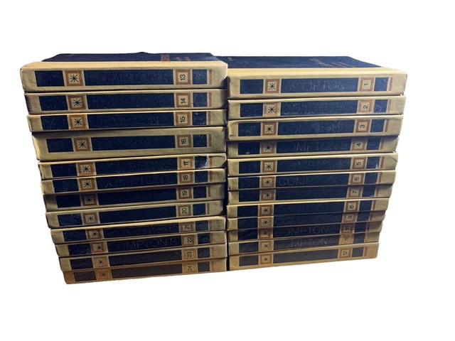 VINTAGE COMPTON'S PICTURED Encyclopedia 1970 Edition COMPLETE Set of 24 ...