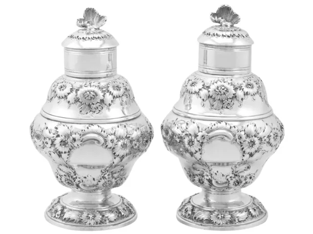 Georgian Sterling Silver Tea Caddies 1750