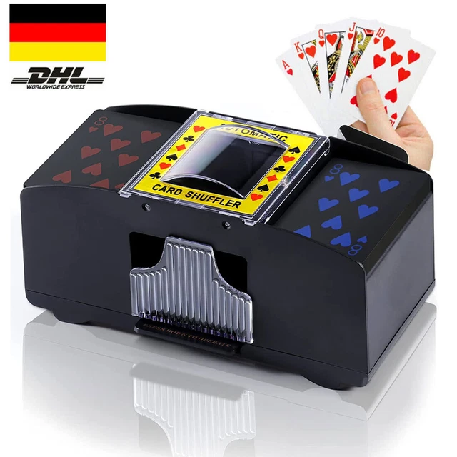 Elektrische Kartenmischmaschine – Automatischer Card Shuffler Für 1–2 Decks, Akku 2600 MAh, Für Poker & Uno