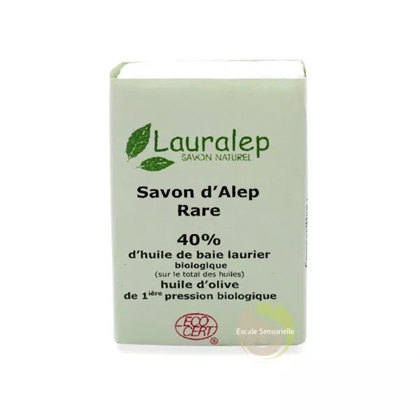 Savon d'Alep Bio rare 40% Lauralep bains douche hygiène propreté