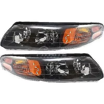 New Left And Right Halogen Head Lamp Assembly 2000-2004 Pontiac Bonneville