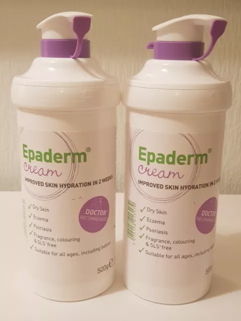 🔥BARGAIN 🔥 TWO x Epaderm Cream 500g LARGE PUMP Dry Skin Eczema  UK FREEPOST