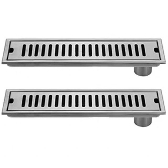 2 x doccia acciaio inox grande flusso pavimento scarico acque sotterranee scarico AbO5S2