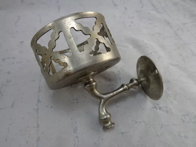 Cup holder hardware antique vintage brass Nickel plated wall mount bathroom