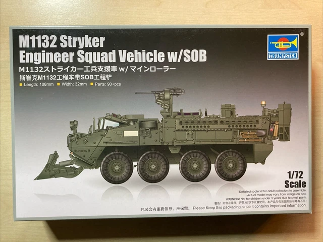 Maquette véhicule militaire : M1132 Stryker Engineer Squad Vehicle - 1/72 - Trumpeter - Rue des Maquettes