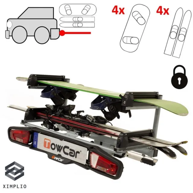 TACO SKI & BOARD Porte-skis magnétique - Cdiscount Auto