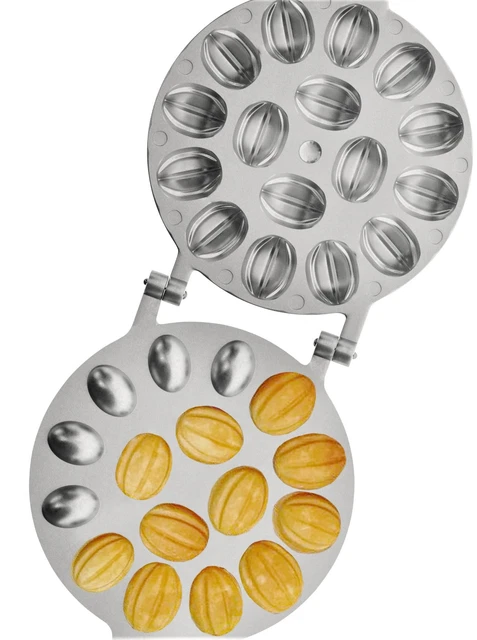Walnut Cookie Mold Pastry Oreshnitsa (Oresheki Nuts 16 Mold Skillet - USSR) M...
