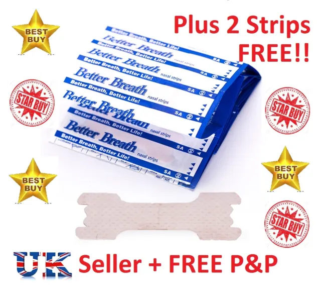 Nasal Strips Nose plasters for snoring - congestion aid - Clinically Proven