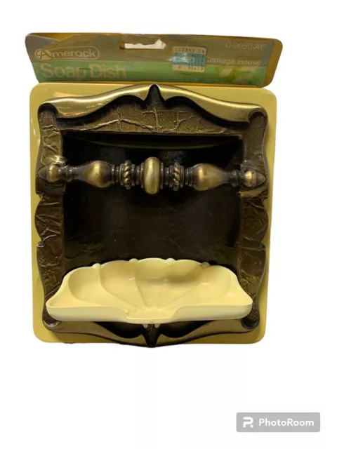 Vintage MCM Amerock Carriage House Soap Dish Recessed C-9050-AE