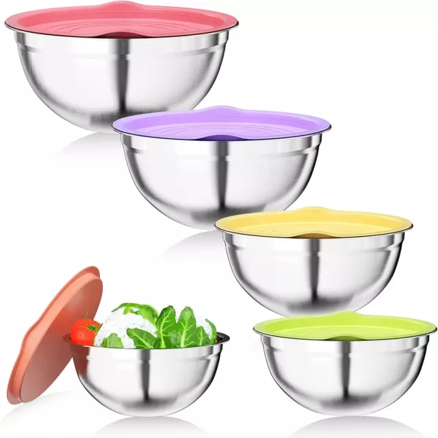 5 PEZZI CIOTOLE Cucina, Insalatiera in Acciaio Inossidabile Con Coperchio  Ermeti EUR 34,99 - PicClick IT