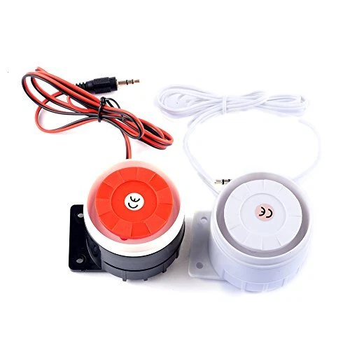 2Pcs 12V DC Electronic Alarm Siren Security Horn 120dB (Pack of 2)