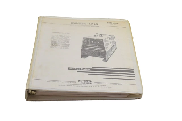 Lincoln Svm120-A Service Manual. Ranger 10-Lx, Code 9975 &9976, January 1996