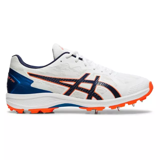 ASICS Cricket Shoes Boots, Gel Strike Rate FF, Half Spike, White/Blue Expanse