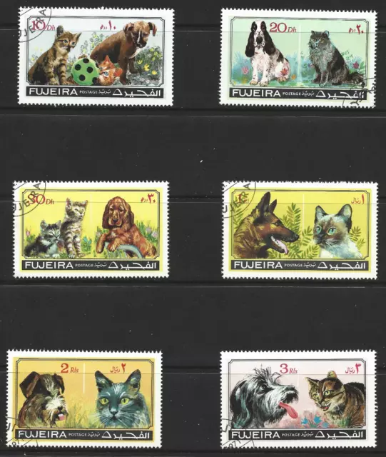 FUJEIRA - 1971 Cats and Dogs -  COMPLETE SET - USED.