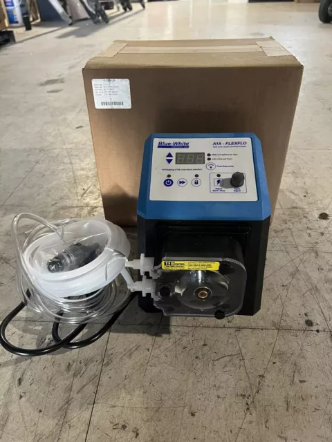 Flex Flo Blue White Peristaltic Metering Pump Chlorinator Brand New 115V