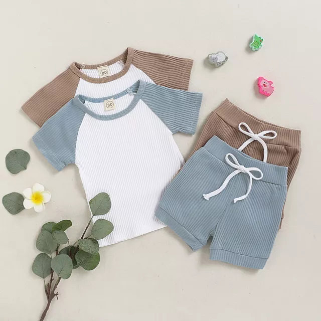 Toddler Kids Baby Boy Clothes T Shirt Tops Shorts Pants Summer 2PCS Outfits Set