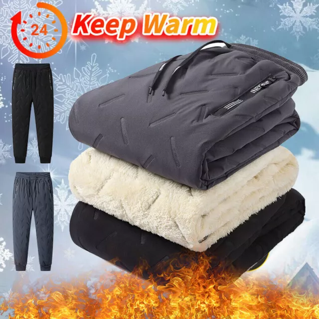 MEN'S WARM PANTS Puffer Trousers Soft Thick Winter Padded Warmer Outdoor  New £30.22 - PicClick UK