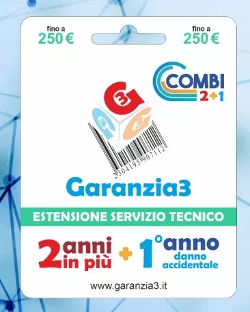 Garanzia3 Combi ESTENSIONE DI GARANZIA 2 ANNI + 1 ANNO DANNO ACCIDENTALE 250