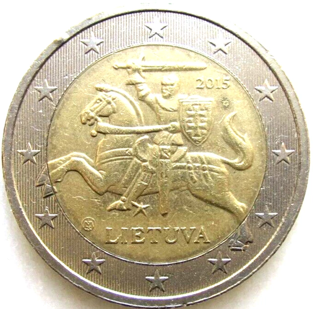 LITHUANIA COIN, 2 EURO 2015, LIETUVA, Bi-Metallic